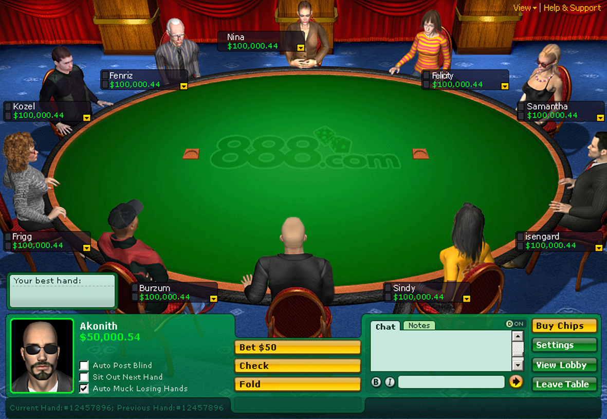 888 pacific poker online play